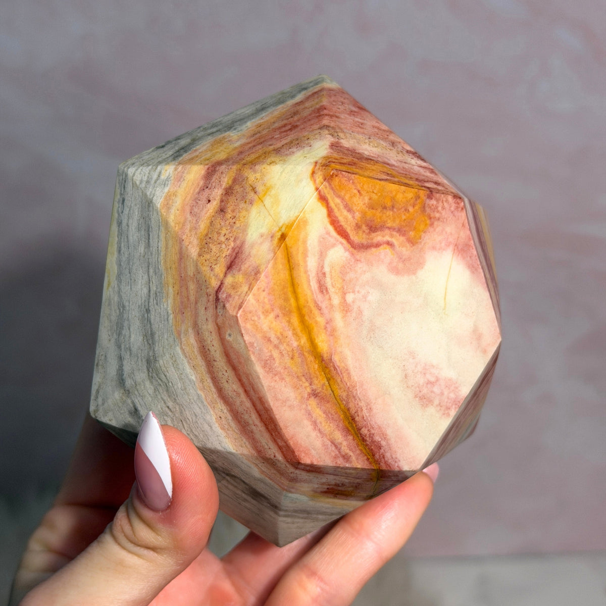 Polychrome Jasper Hexagon 1.8lb Madagascar Crystal Decor