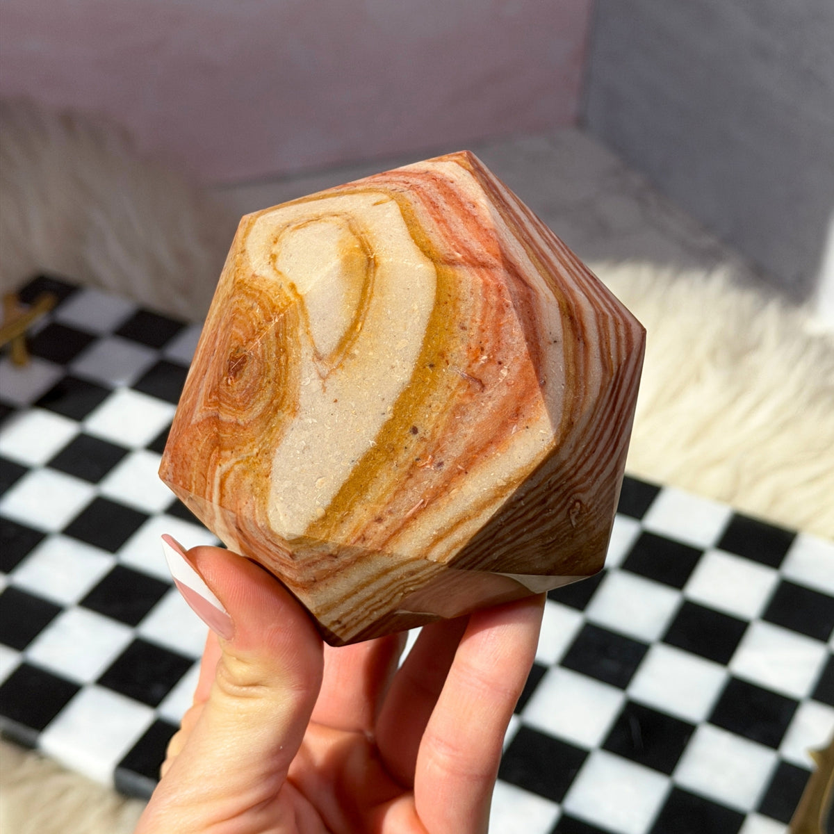 Polychrome Jasper Hexagon 1lb Madagascar Natural Crystal Decor