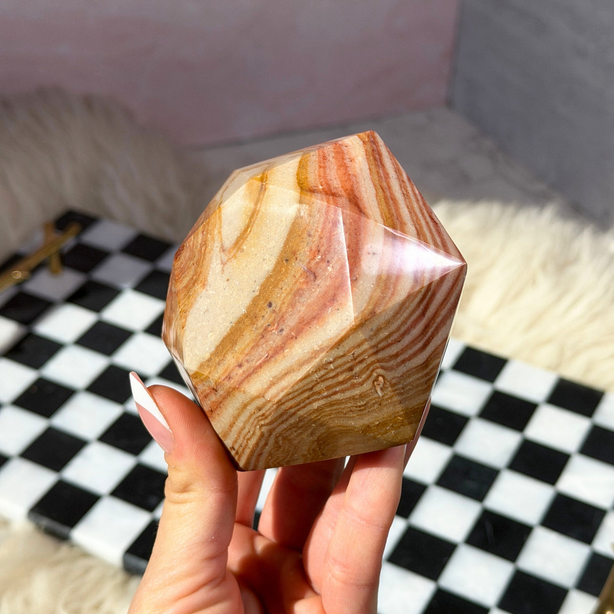 Polychrome Jasper Hexagon 1lb Madagascar Natural Crystal Decor