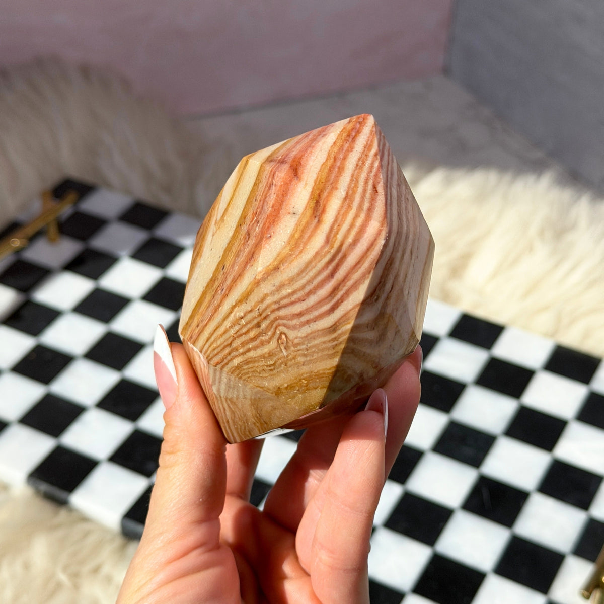 Polychrome Jasper Hexagon 1lb Madagascar Natural Crystal Decor