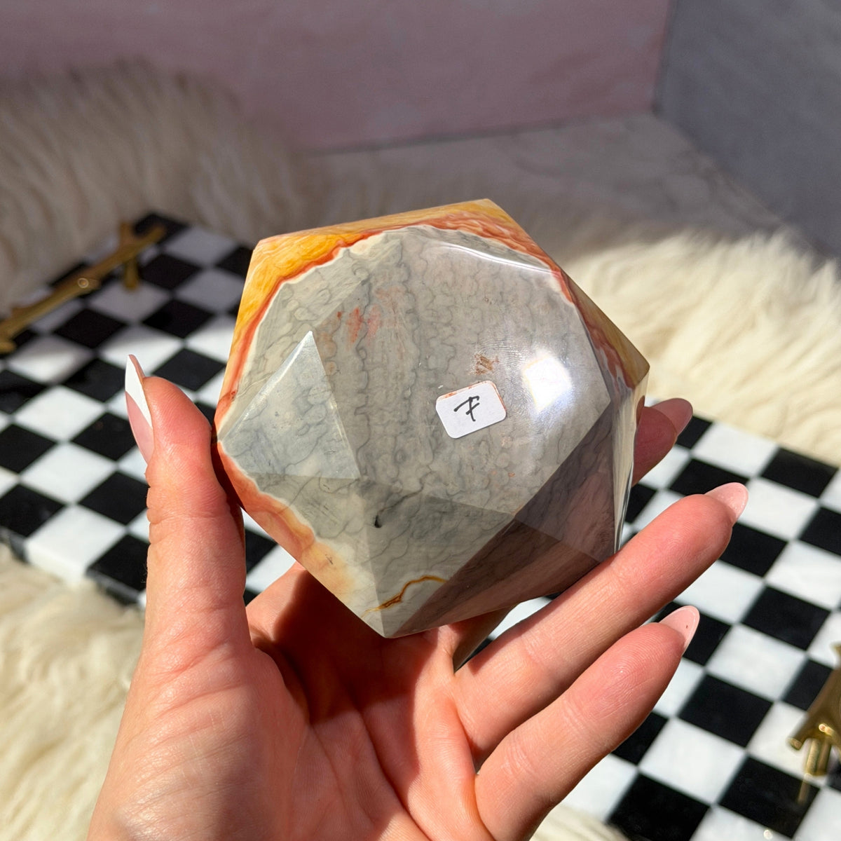 Polychrome Jasper Hexagon 1.1lb Madagascar Natural Stone Decor