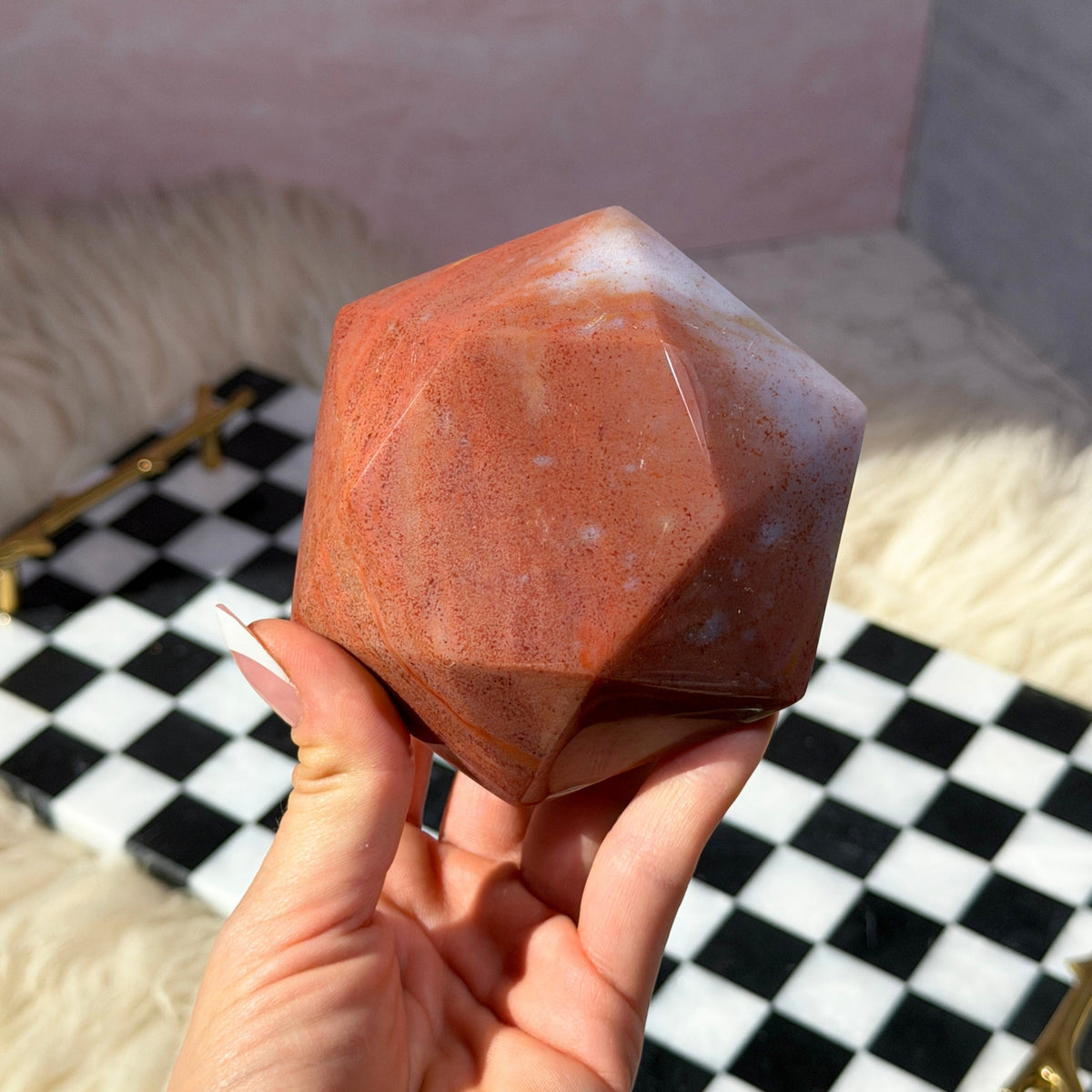 Polychrome Jasper Hexagon 0.7lb Madagascar Natural Stone Decor