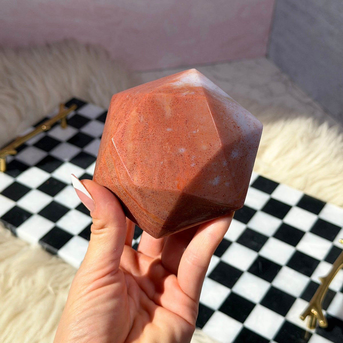 Polychrome Jasper Hexagon 0.7lb Madagascar Natural Stone Decor