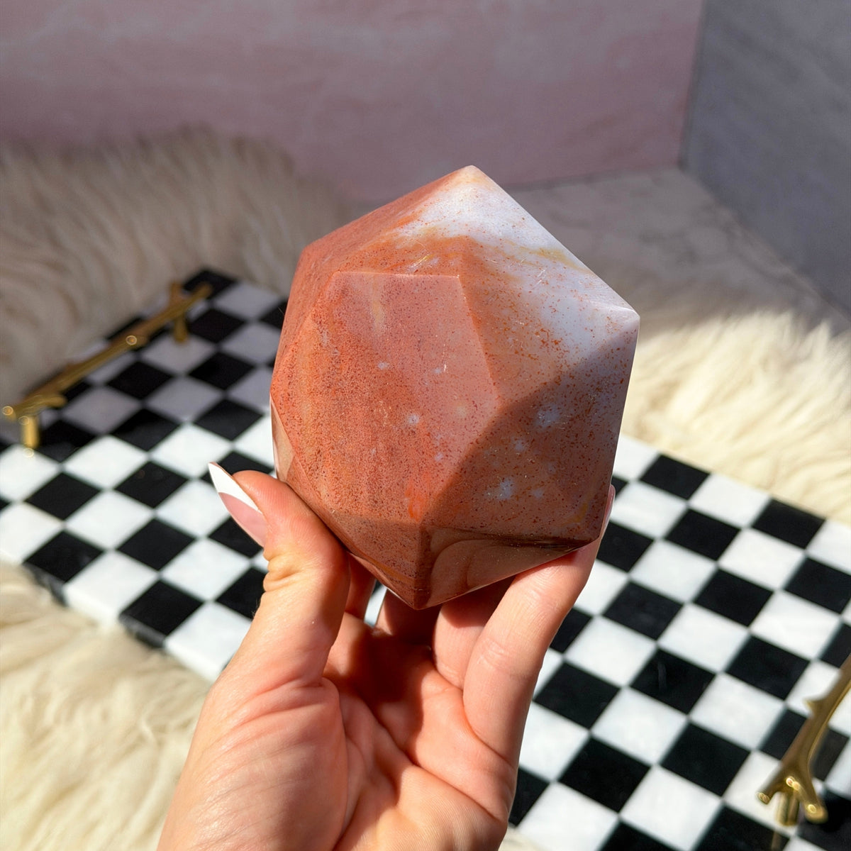Polychrome Jasper Hexagon 0.7lb Madagascar Natural Stone Decor
