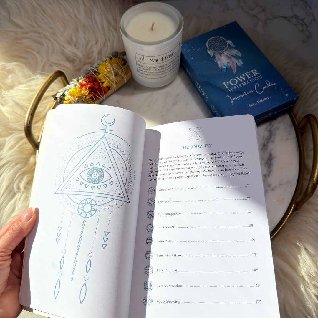 Power Manifest Set with Affirmation Journal and Sage