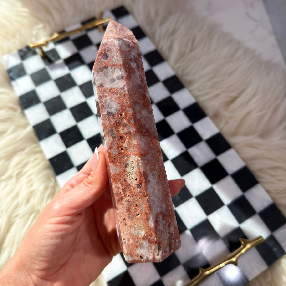 Red Healer Amethyst with Red Hematite 1.85 lb Natural Crystal Specimen