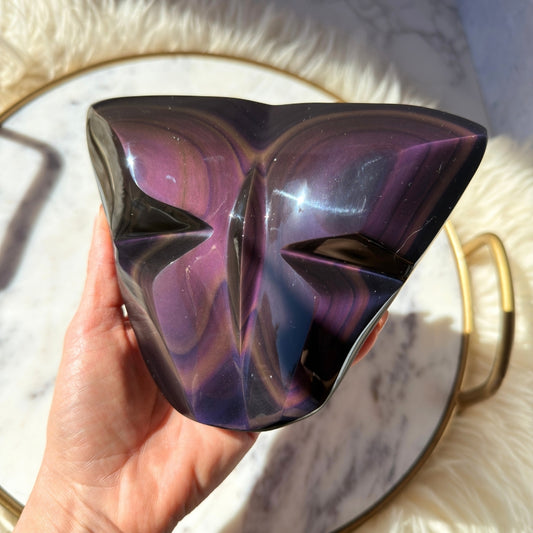 AAA Rainbow Obsidian Butterfly 2.86 lb Polished Stone