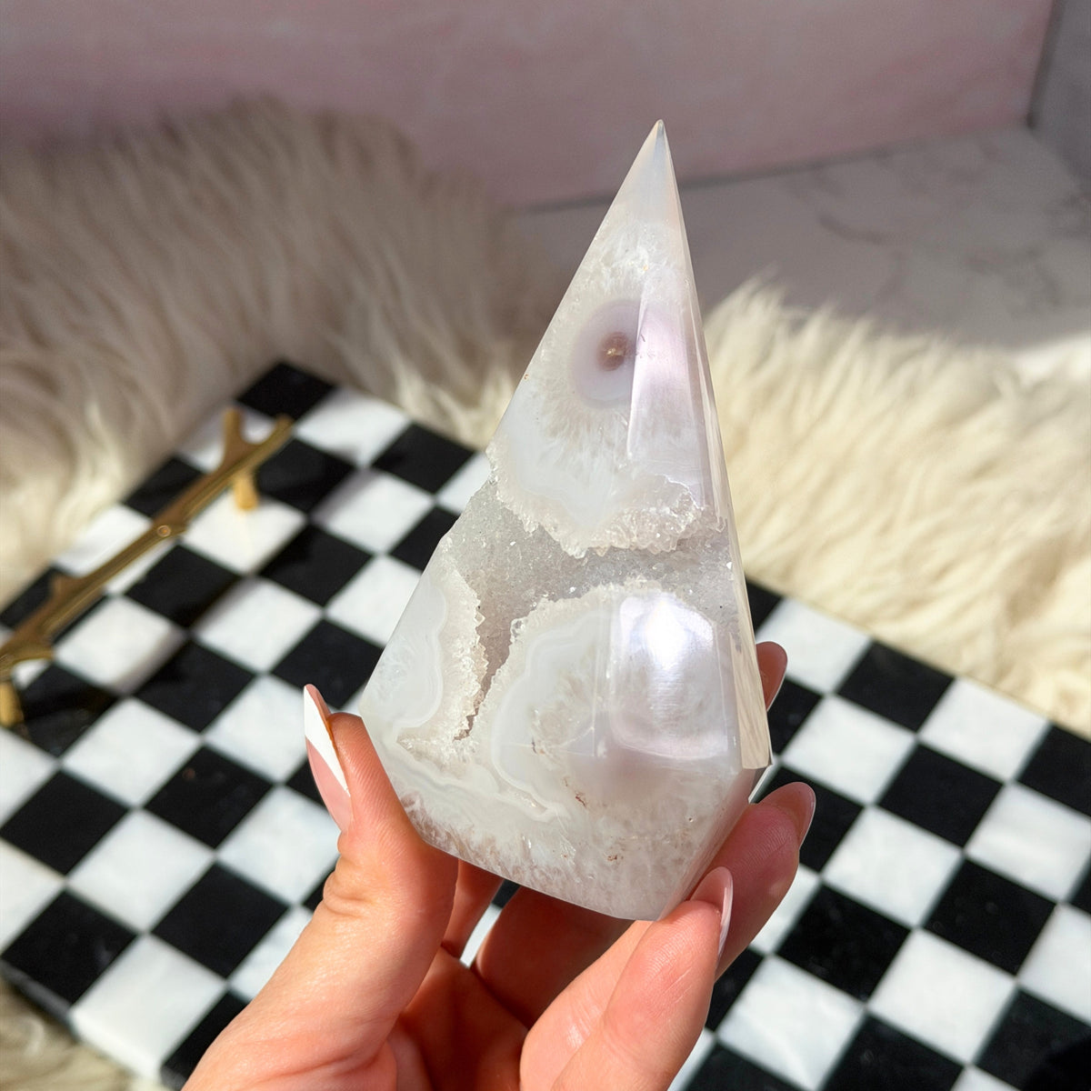 Sugar Druzy Agate Diamond 0.52lb Brazil Natural Crystal Decor