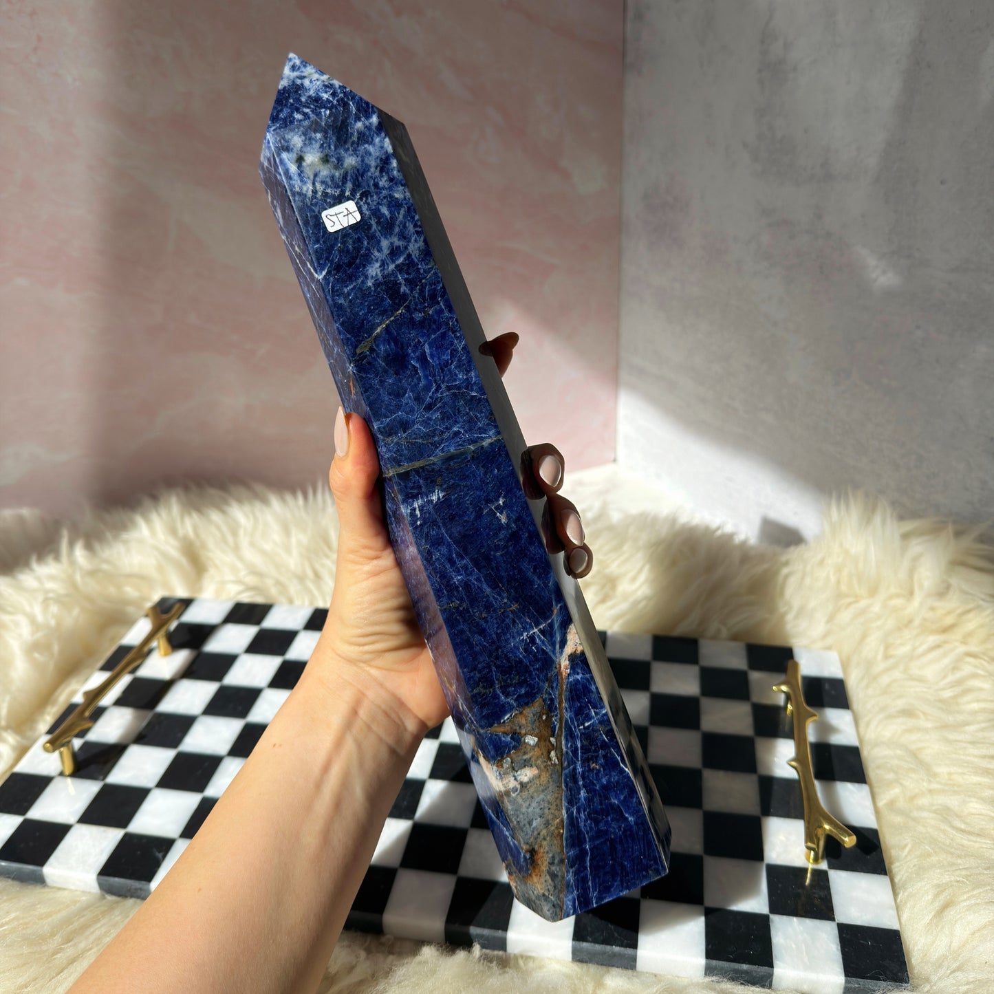 Sodalite Tower 5lb | Large Natural Namibia Crystal Point
