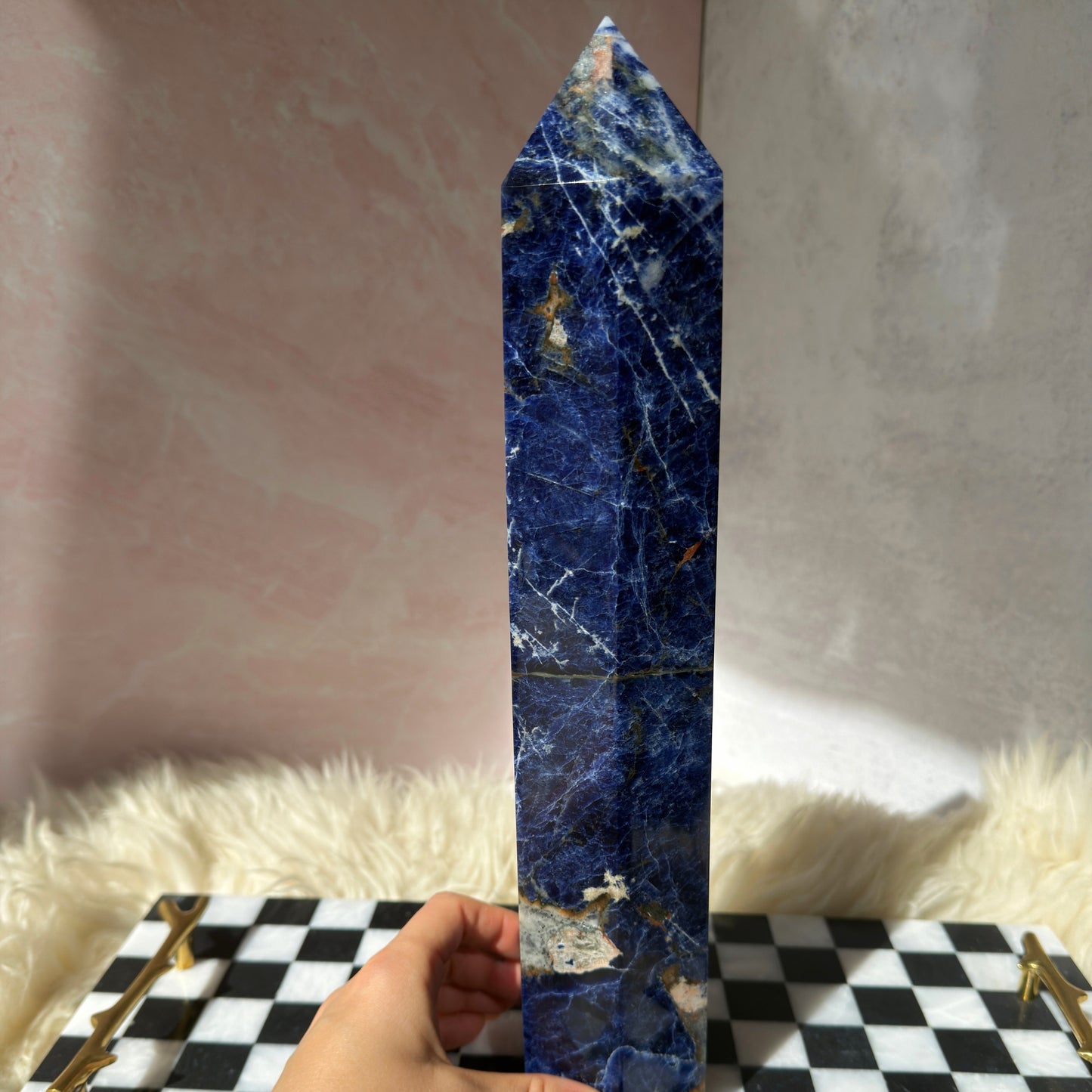 Sodalite Tower 5lb | Large Natural Namibia Crystal Point