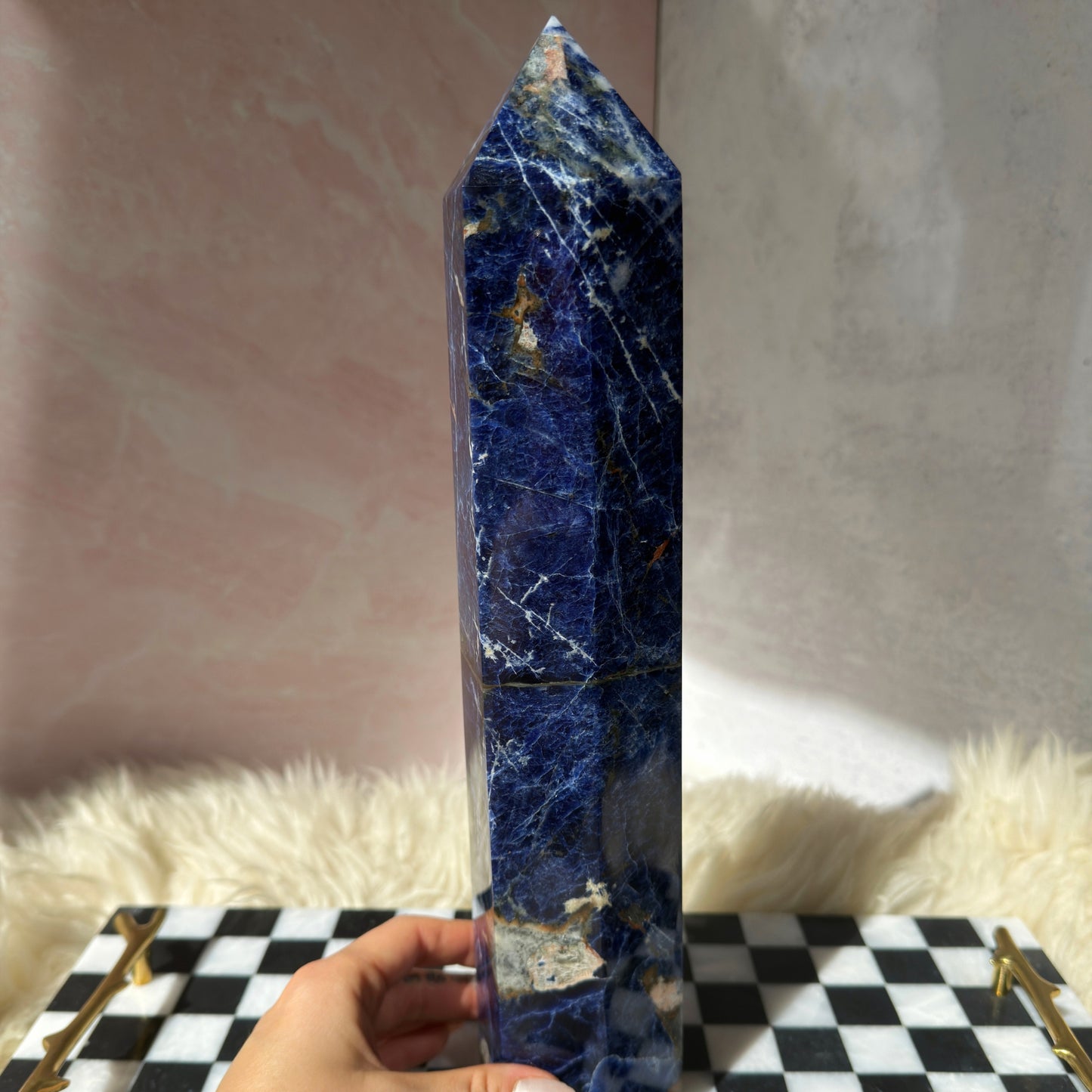 Sodalite Tower 5lb | Large Natural Namibia Crystal Point