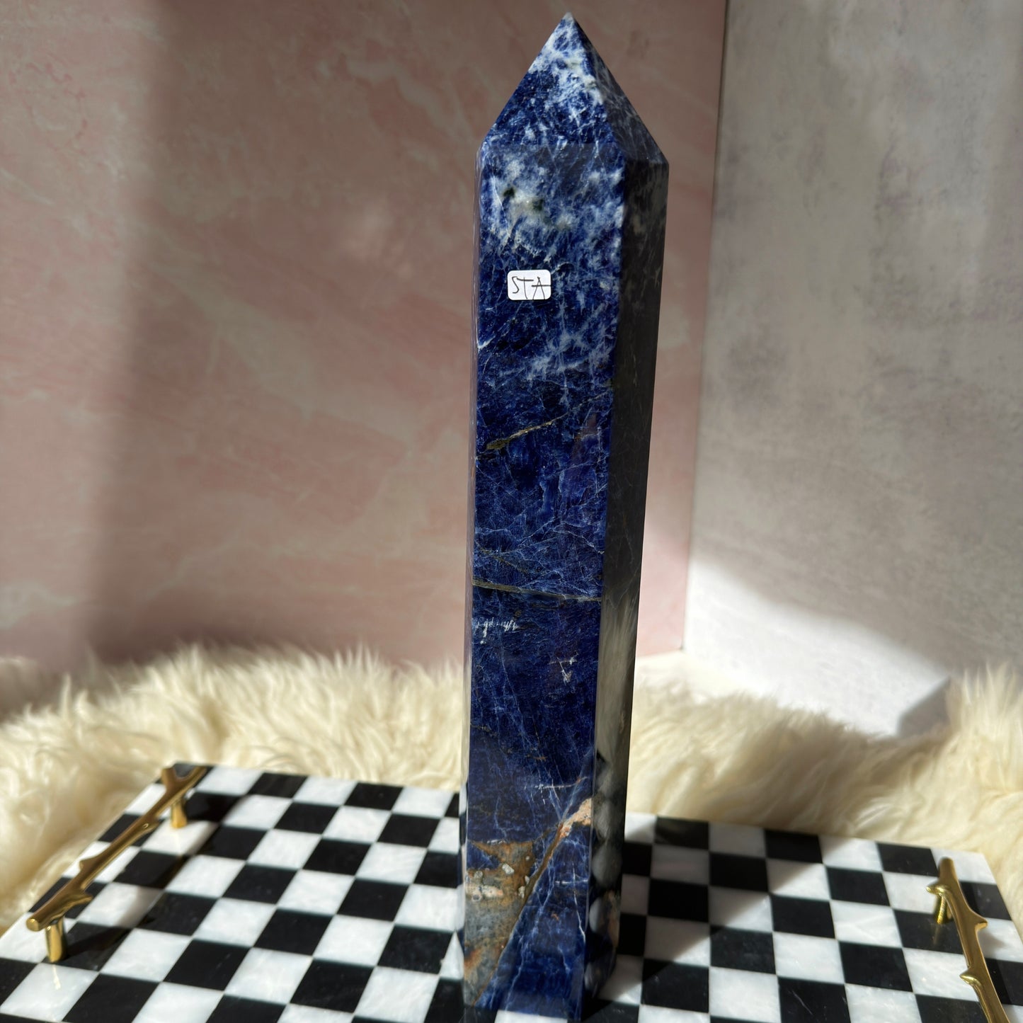 Sodalite Tower 5lb | Large Natural Namibia Crystal Point