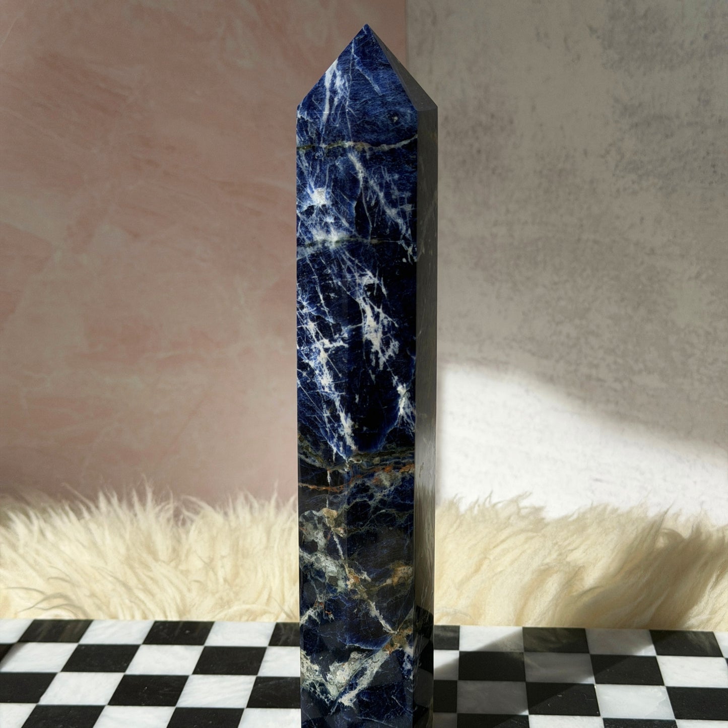 Sodalite Tower 1.6lb | Natural Namibia Crystal Point
