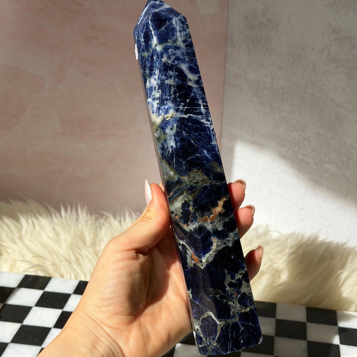 Sodalite Tower 1.6lb | Natural Namibia Crystal Point