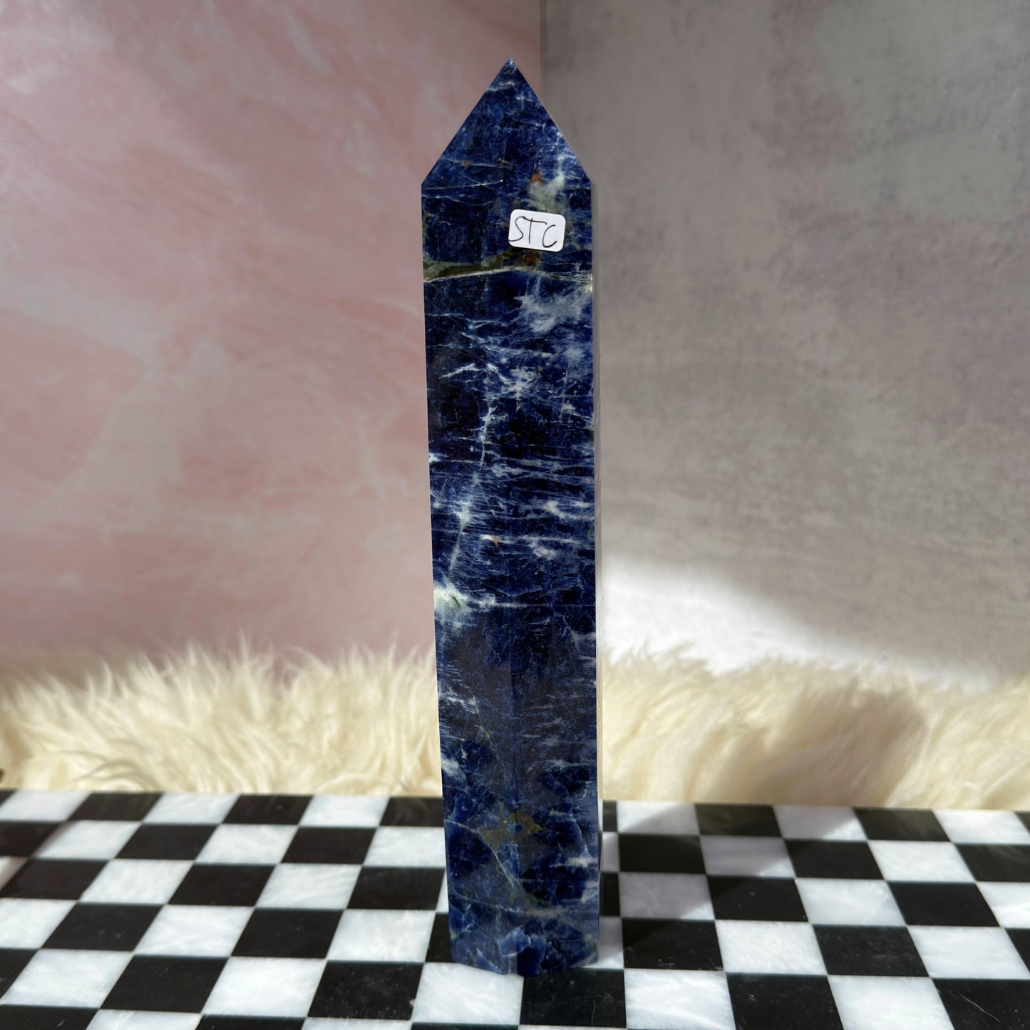 Sodalite Tower 1.5lb | Natural Namibia Crystal Point