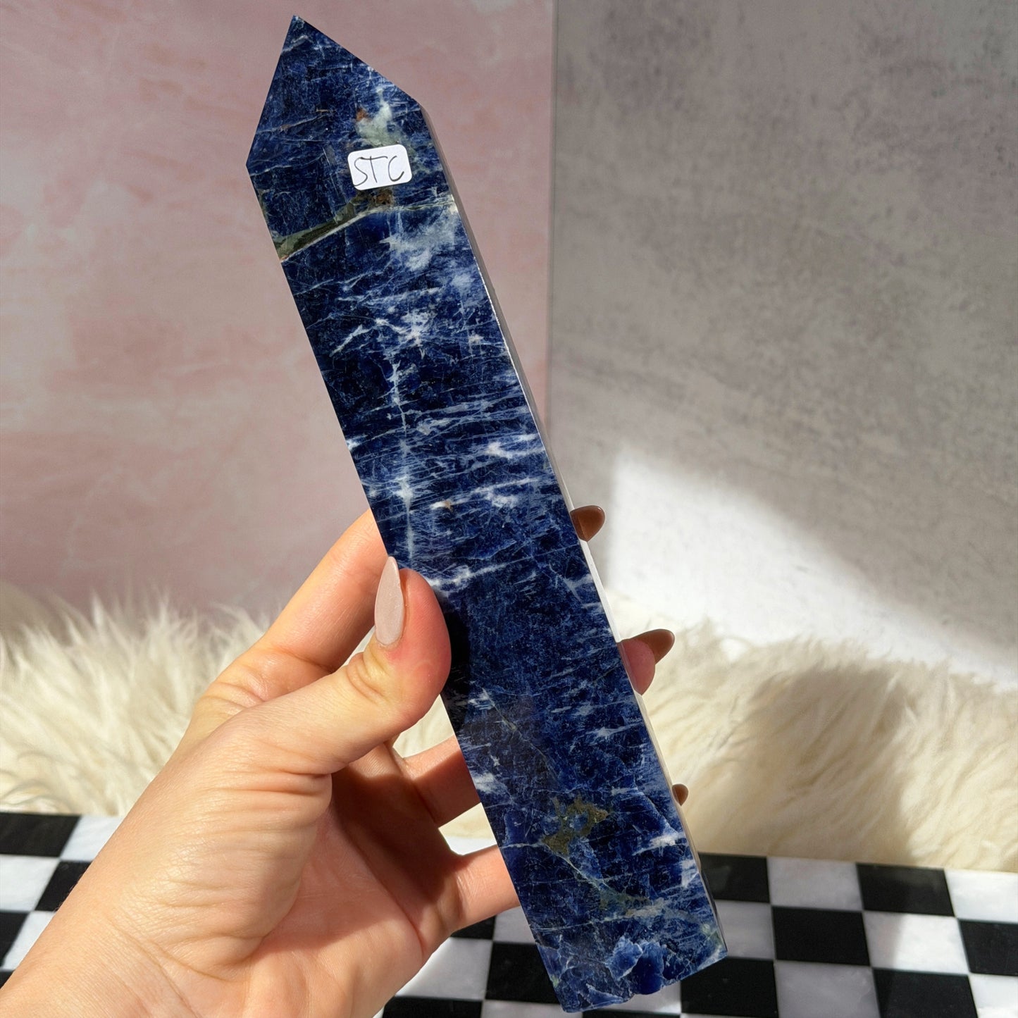 Sodalite Tower 1.5lb | Natural Namibia Crystal Point