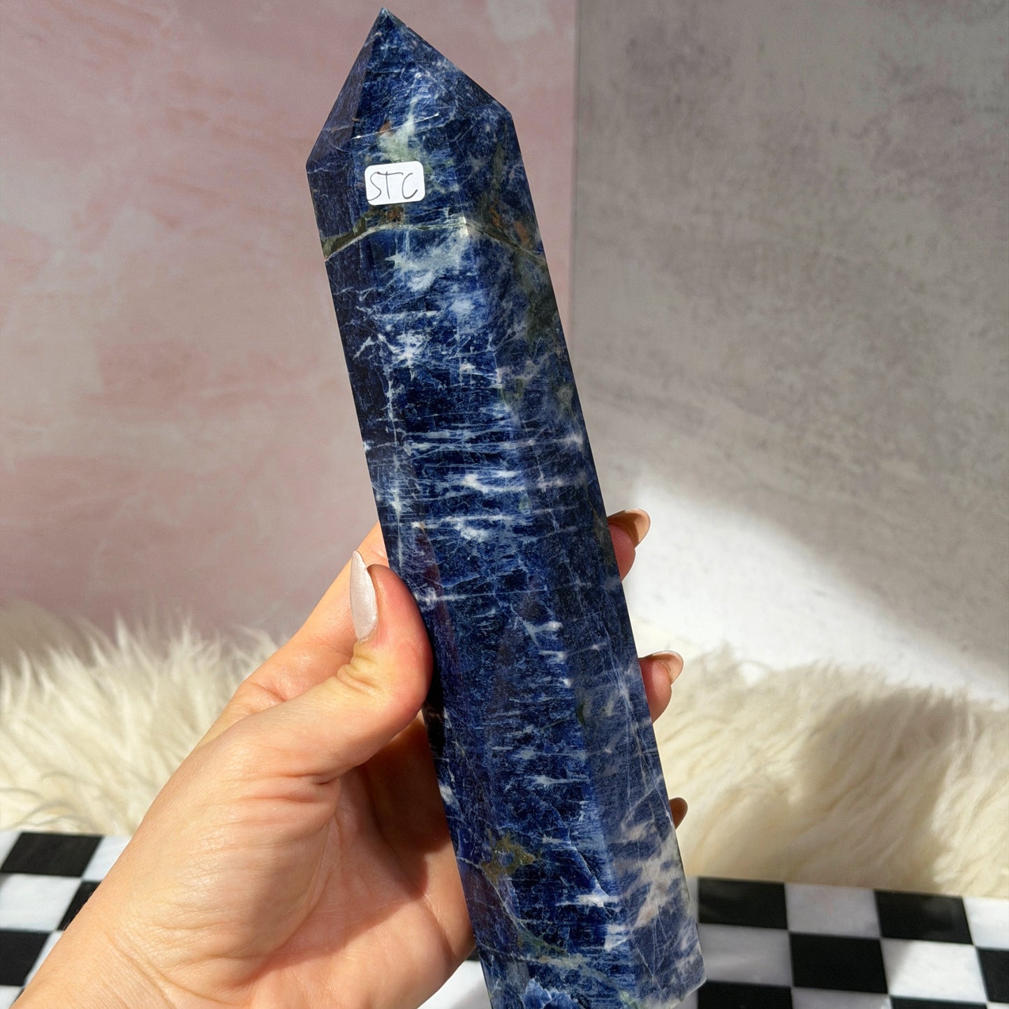 Sodalite Tower 1.5lb | Natural Namibia Crystal Point