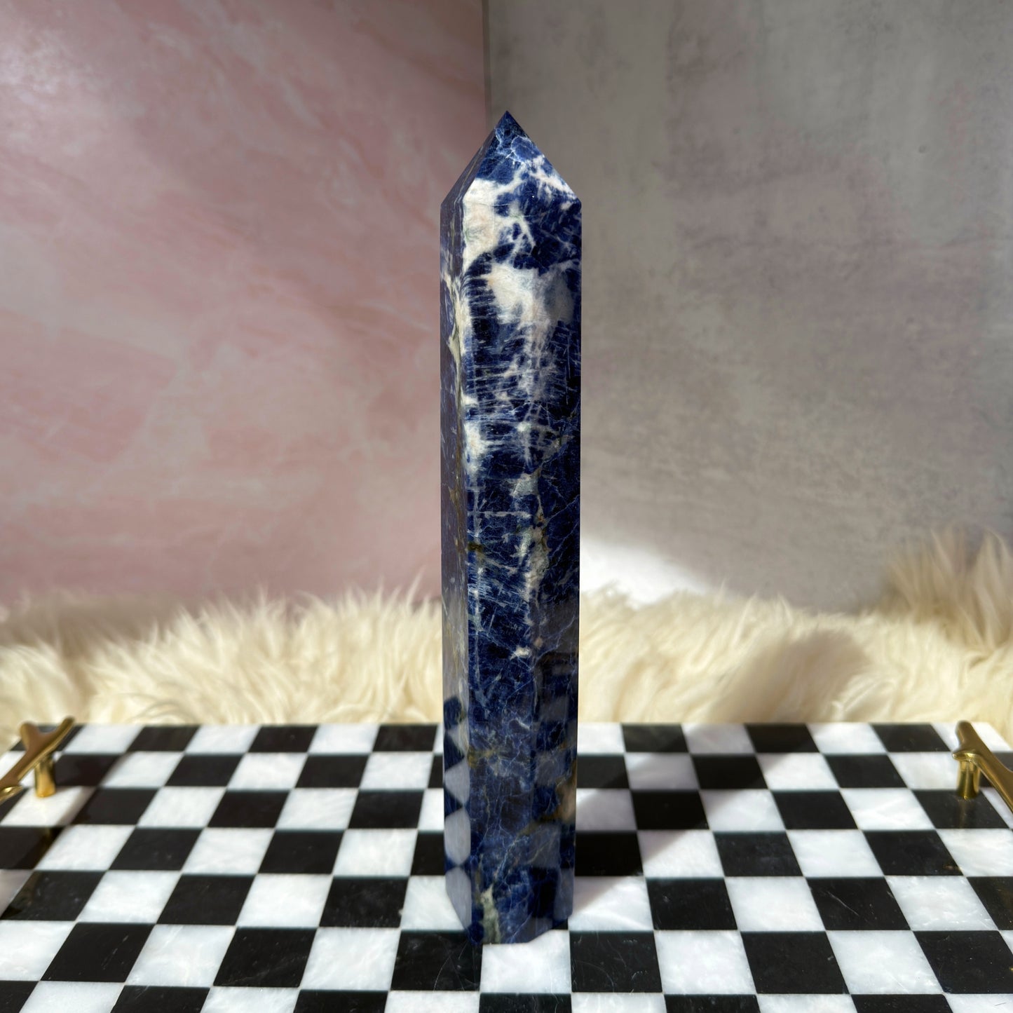 Sodalite Tower 1.4lb | Natural Namibia Crystal Point