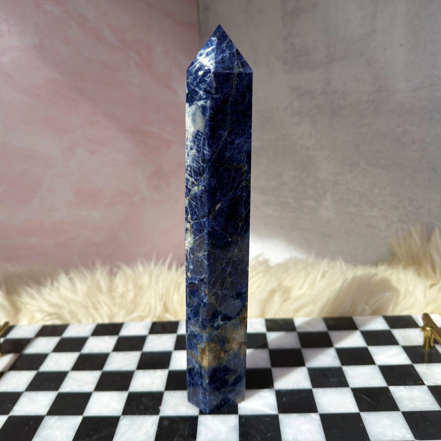 Sodalite Tower 1.4lb | Natural Namibia Crystal Point