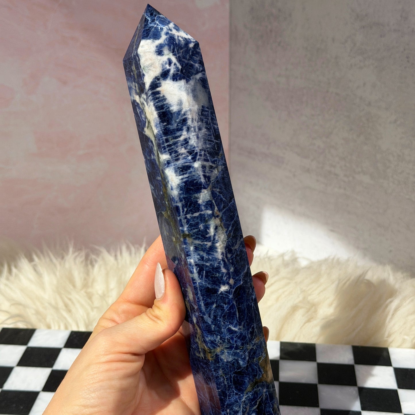 Sodalite Tower 1.4lb | Natural Namibia Crystal Point