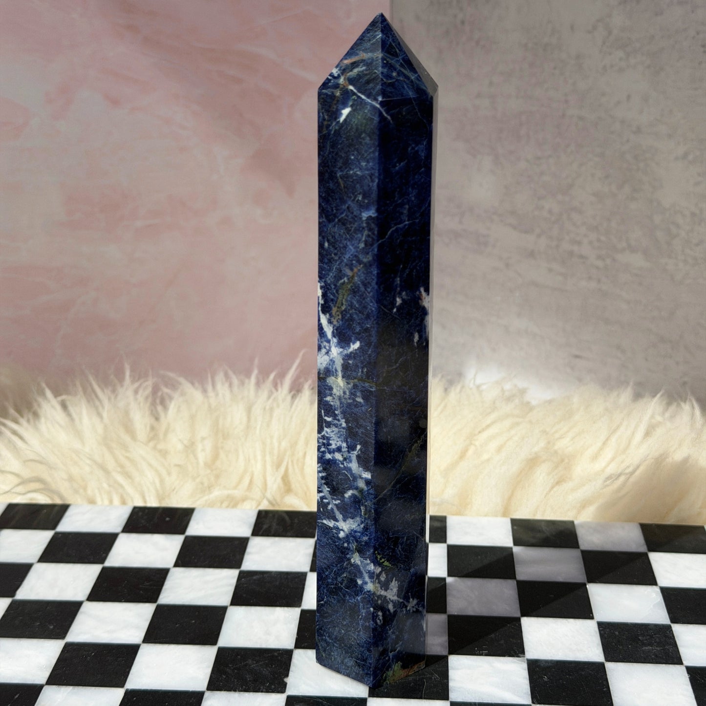 Sodalite Tower 1lb | Natural Namibia Crystal Point