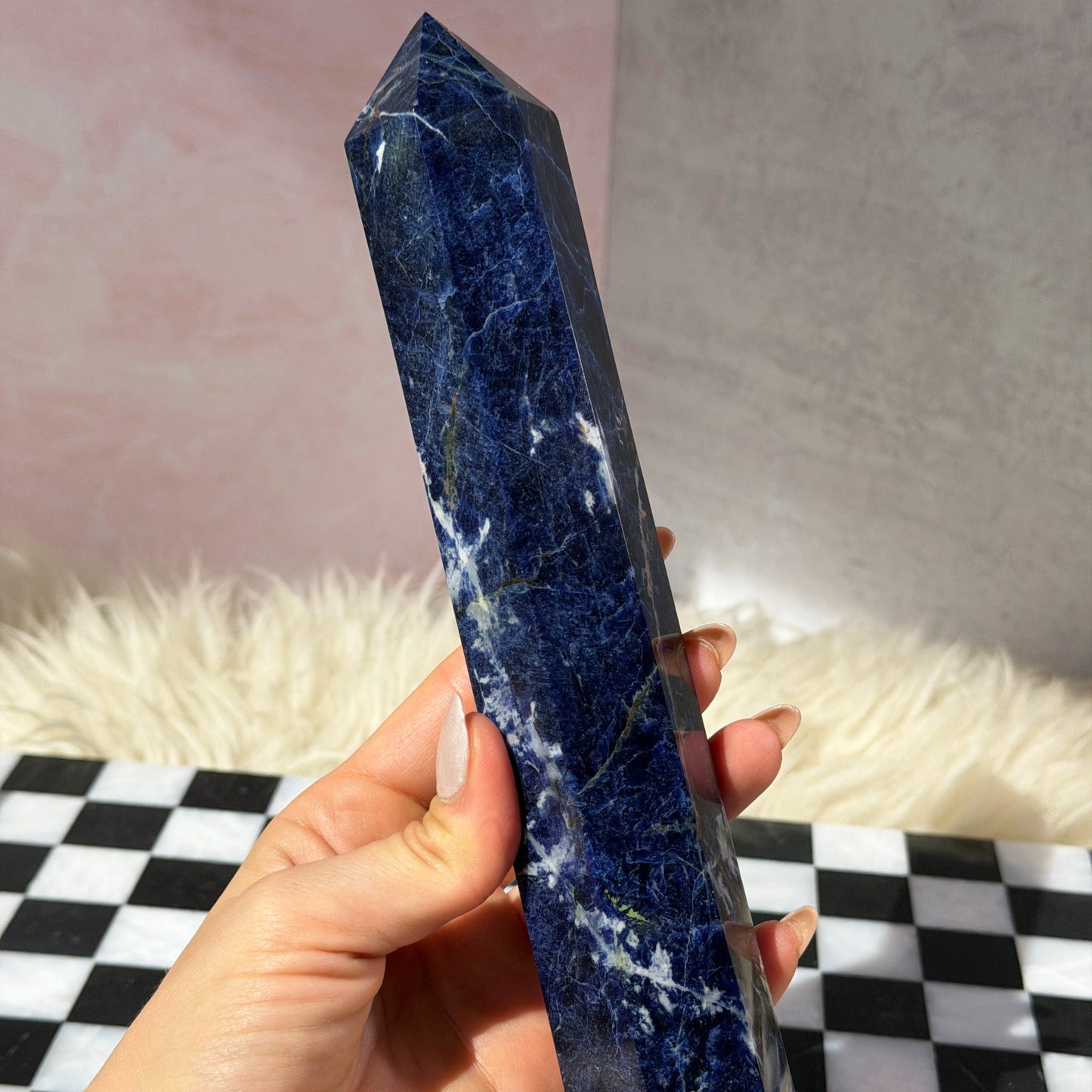 Sodalite Tower 1lb | Natural Namibia Crystal Point