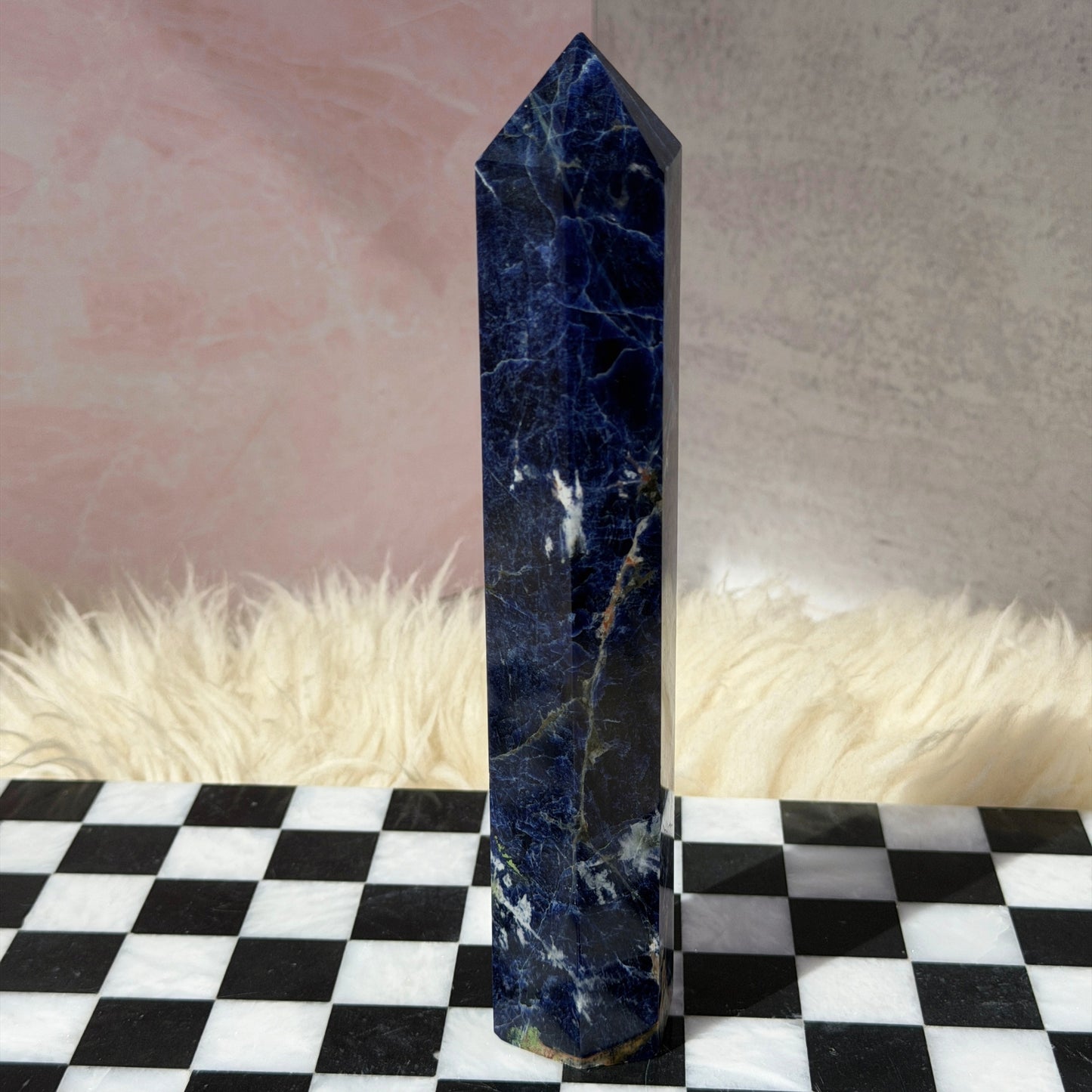 Sodalite Tower 1lb | Natural Namibia Crystal Point