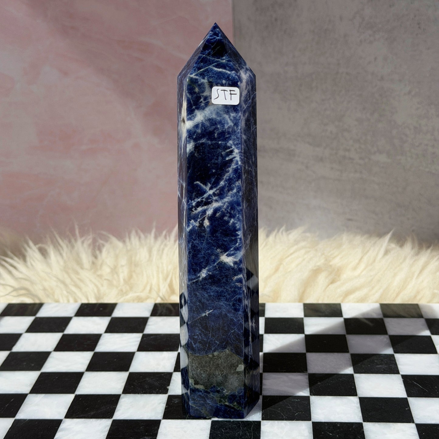 Sodalite Tower 1.3lb | Natural Namibia Crystal Point