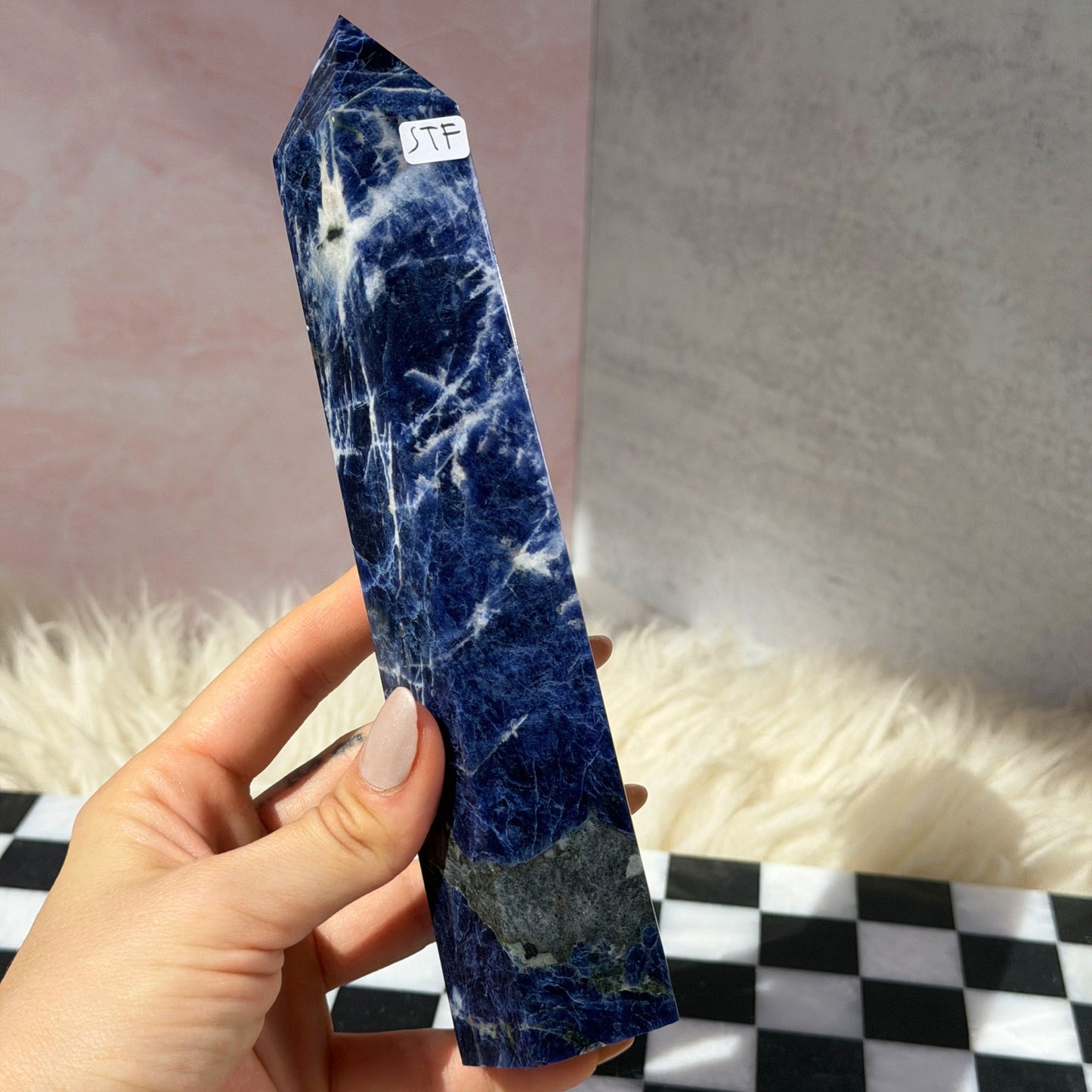 Sodalite Tower 1.3lb | Natural Namibia Crystal Point