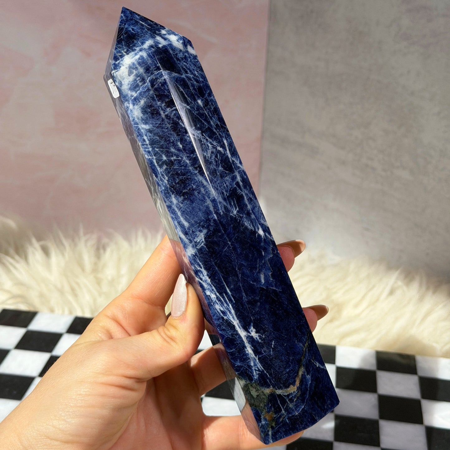 Sodalite Tower 1.3lb | Natural Namibia Crystal Point