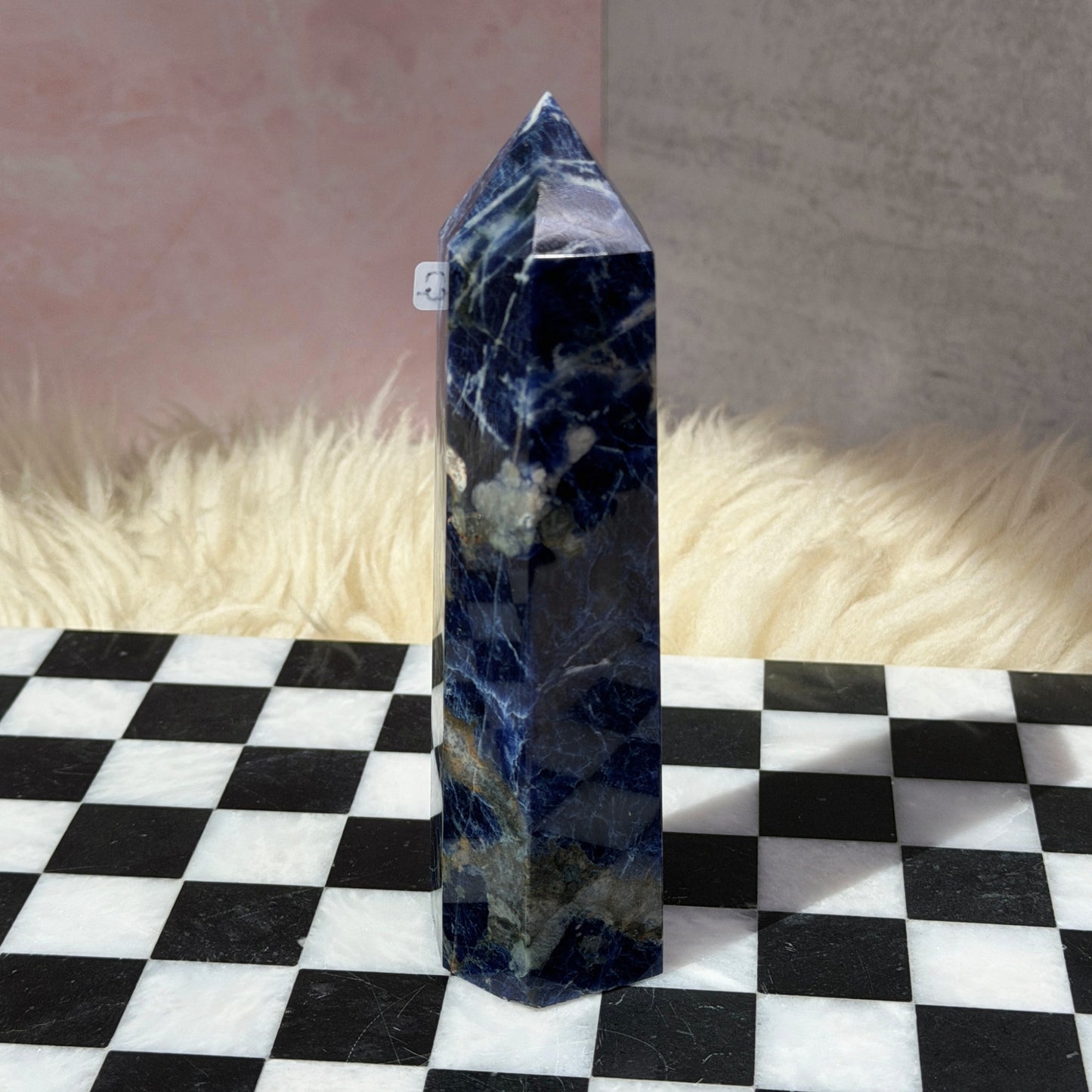 Sodalite Tower 0.7lb | Natural Namibia Crystal Point