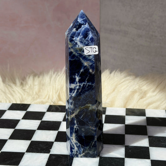 Sodalite Tower 0.7lb | Natural Namibia Crystal Point