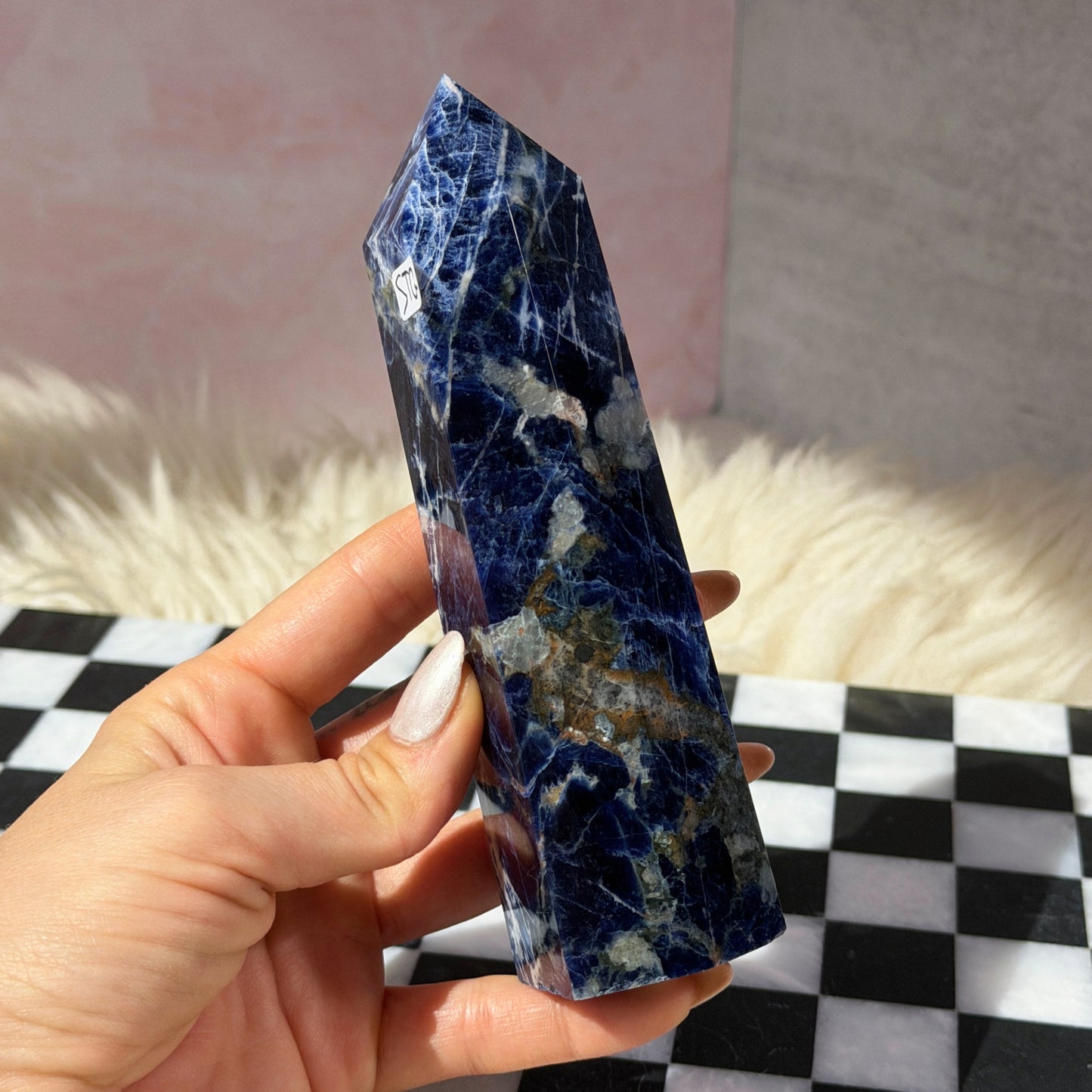 Sodalite Tower 0.7lb | Natural Namibia Crystal Point