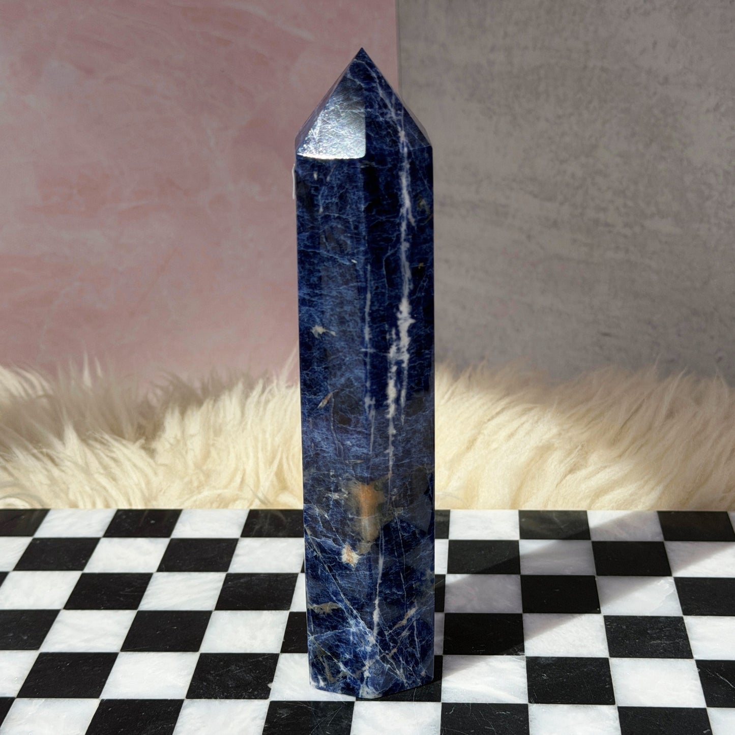 Sodalite Tower 1.2lb | Natural Namibia Crystal Point