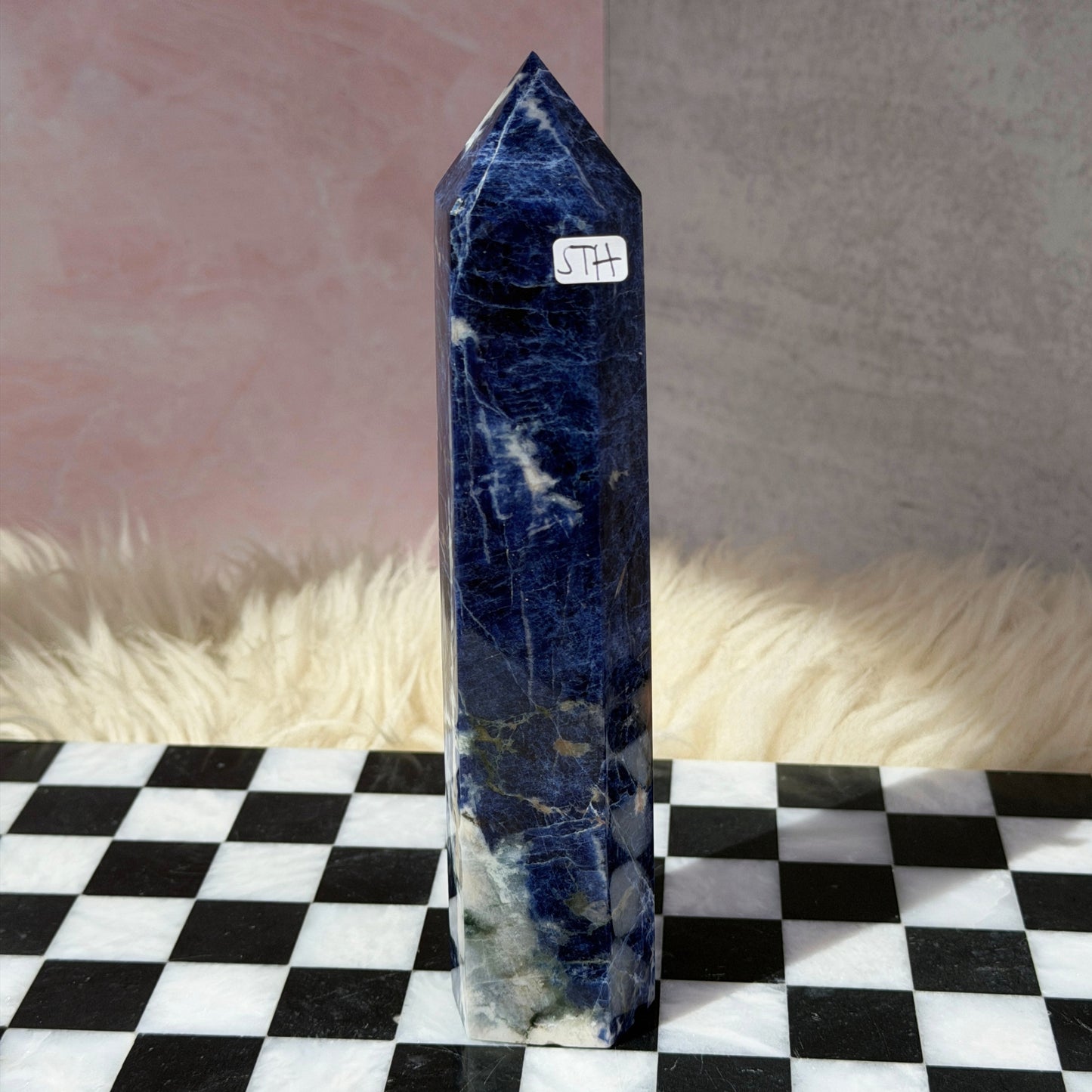 Sodalite Tower 1.2lb | Natural Namibia Crystal Point