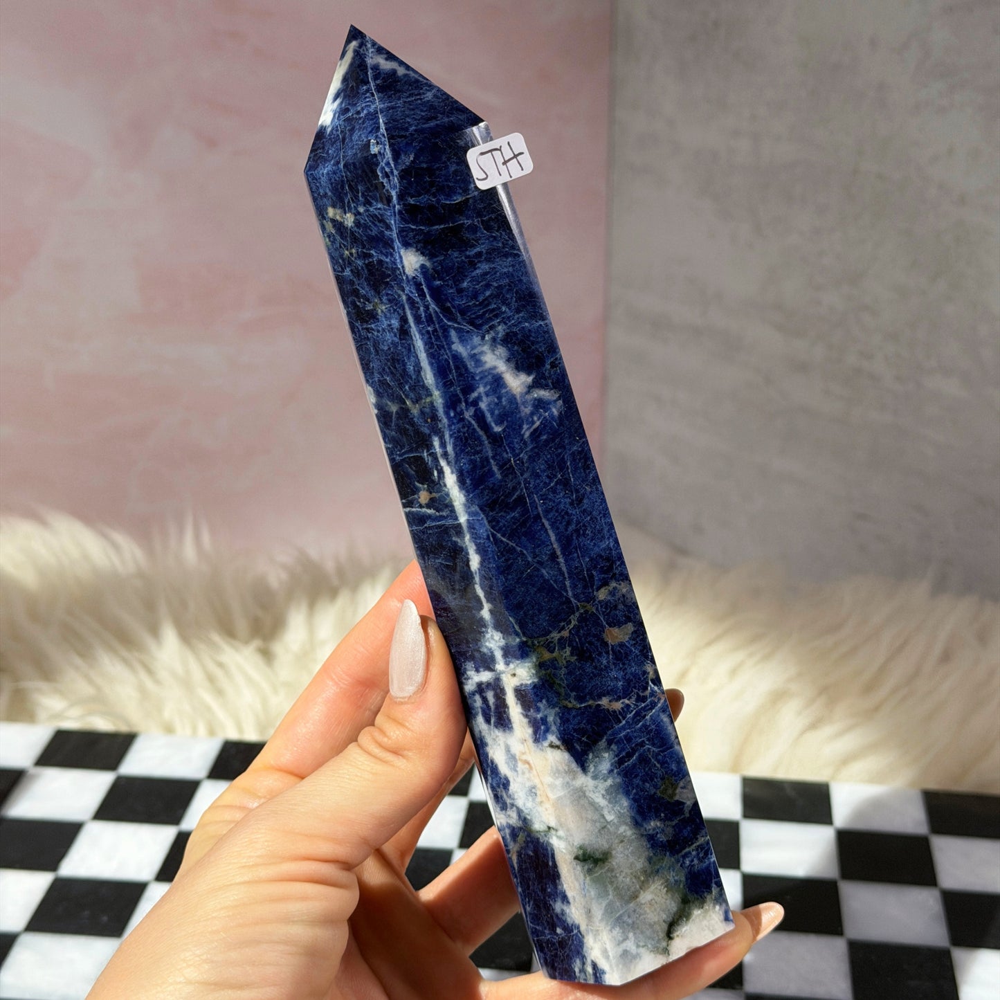 Sodalite Tower 1.2lb | Natural Namibia Crystal Point