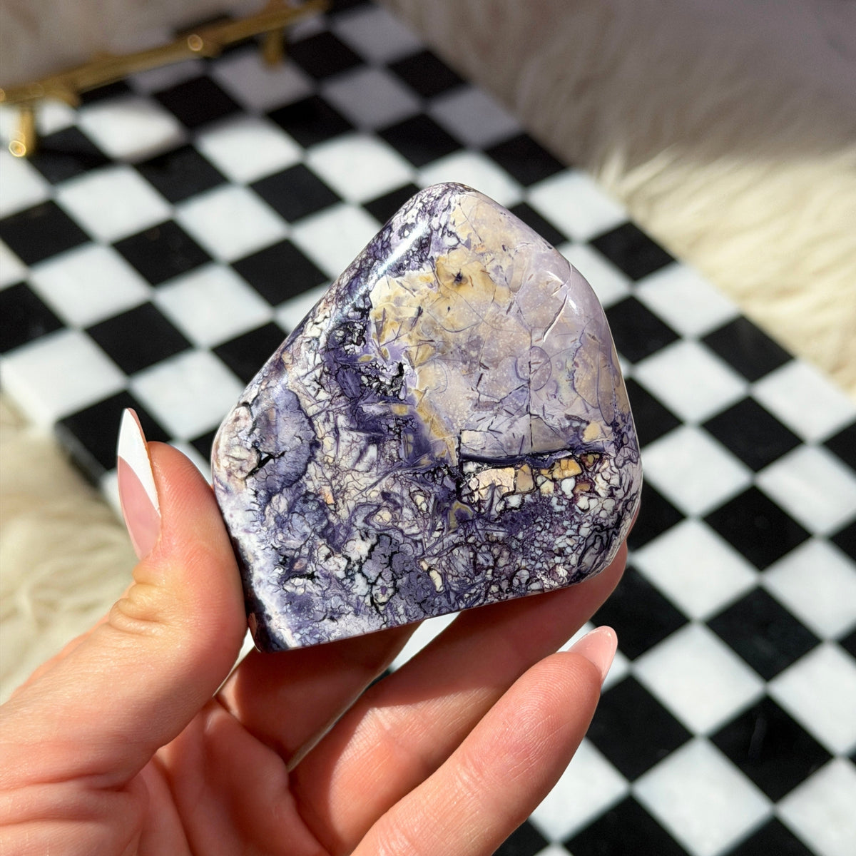 AAA Quality Tiffany Stone Freeform 112g Polished Gemstone