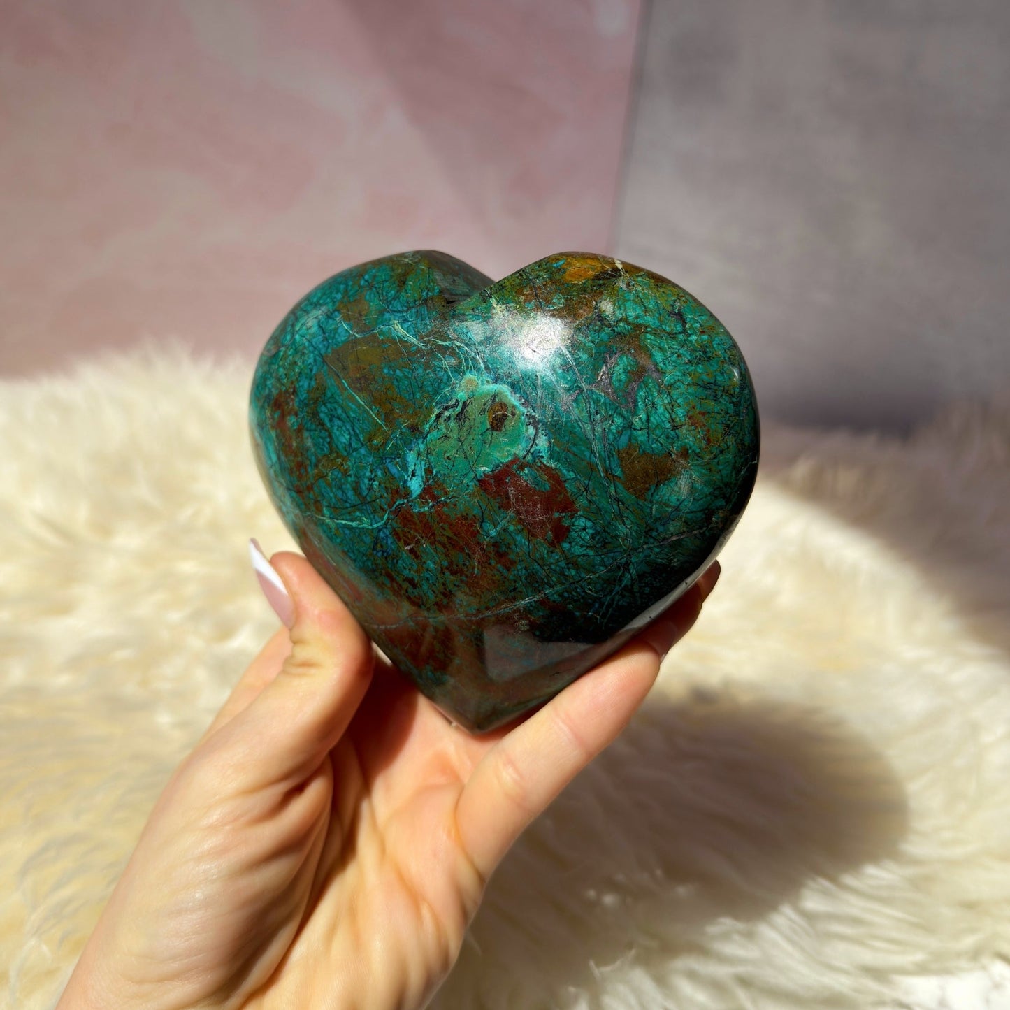 Chrysocolla Heart Crystal (1.85lb)