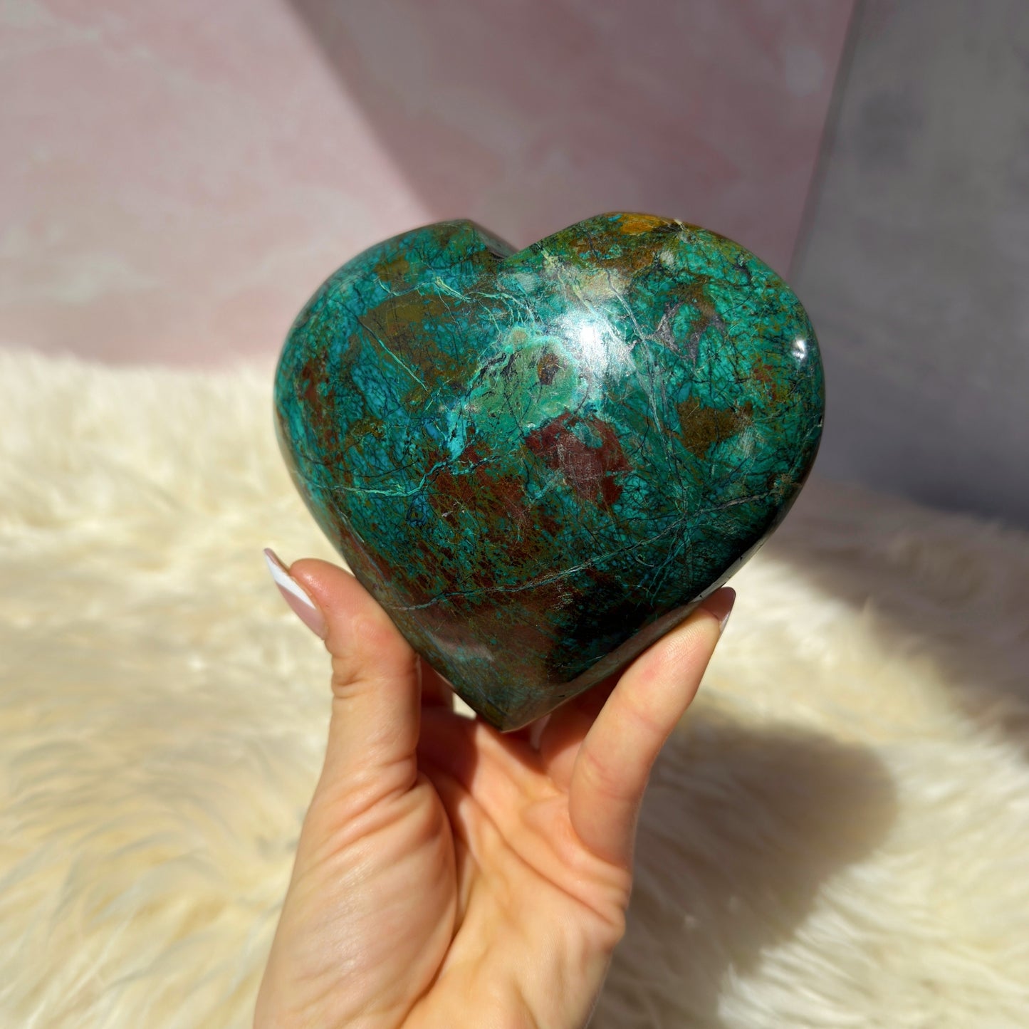 Chrysocolla Heart Crystal (1.85lb)