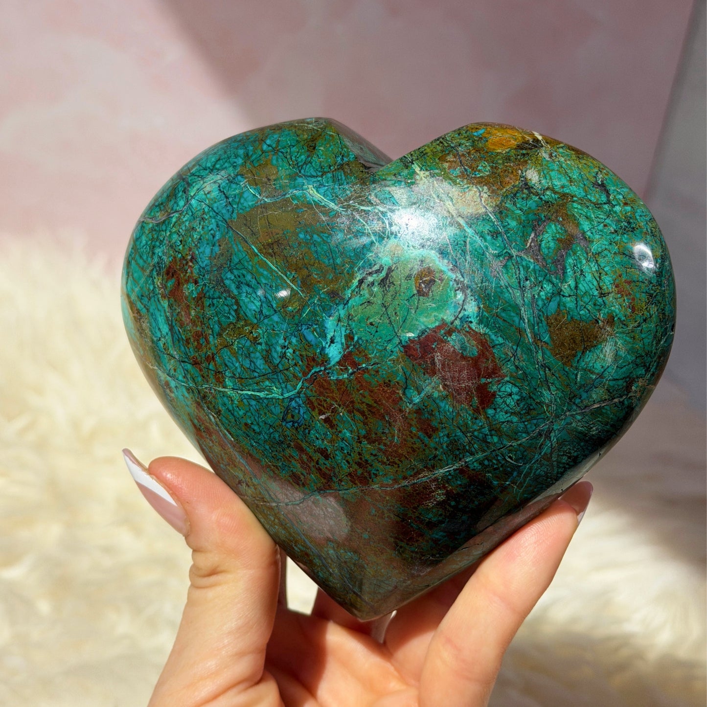 Chrysocolla Heart Crystal (1.85lb)