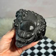 Silver Sheen Obsidian Money Toad 1.5lb Mexican Crystal Carving